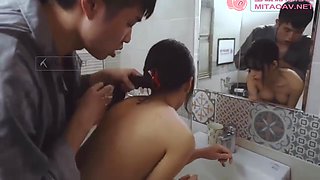 Sexy Slut Young Skinny Girl With Small Boobs And Big Butts Cheating With Her Step-brother In The Bathroom