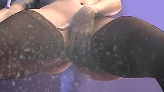 Hot Asian Girl Fingering Her Pussy in the Shower