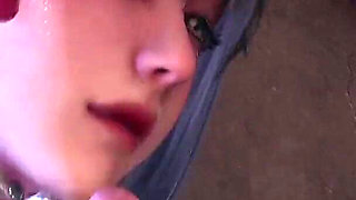 B030 Domination by Two Queens, Domination, Restraint Rack, Cumshot