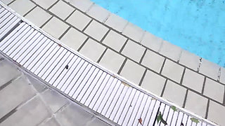 Quick Pick-up, Quick Fuck! 2 Pure College Girls Fucked in the Pool During Holidays