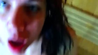 Russian Amateur Couple's Sauna Blowjob