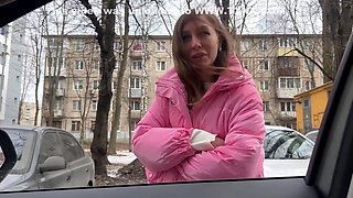 Street Pickup Milf Leads To Hot Car Blowjob With Mouthful Of Cum