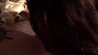 American Brunette Amateur Couple Homemade Blowjob Video