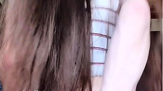 Pov brunette pussy toying