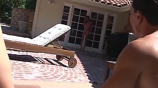 Marco Banderas And Lacey Duvalle In Ebony Wants Sunbathing But Two Guys See Her And Dominate Her