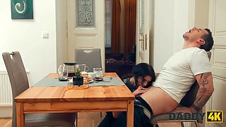 Daddy4k. my hot girlfriend is calmly cheating on me while i was watching tv