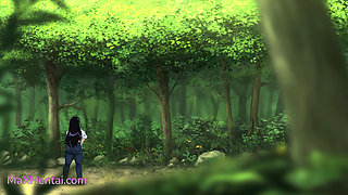 Nagi San PAWG Big Natural Titted Brunette Fucked Hard in the Forest (Cartoon Sex)