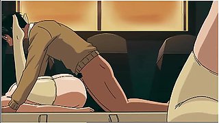 Horny Busty Babe With Hairy Pussy Likes To Doggystyle Fuck And Cheat On Her Boyfriend With Hentai Anime