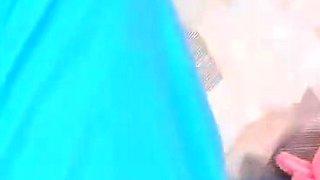 Close up teen foot worship