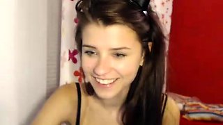 Shy brunette homemade amateur webcam teen