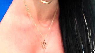 Brunette slut with perfect big boobs is alone