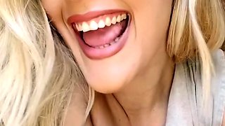 Curly Blonde Teen Records Solo Dildo Masturbation More at