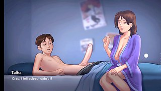 Stepmom seduces stepson for some intense action in summertime saga