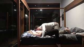 Steph's first time with Scarlet in doggie