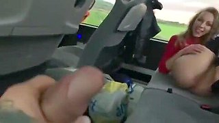 Step brother fuck Step sister on Bus on Pussy fucking