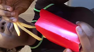 Public McDonald's Mukbang