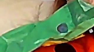 BBW Nurse Vicki Blowing up a Huge Plastic Float That Looks Like a Water Melon Slice