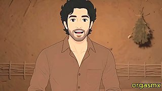 Desi Tribal Village Beauty Hot Passionate Night with Traveler in Forest Hut