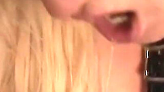 Sweet latex blonde babe fucked from her horny fucker