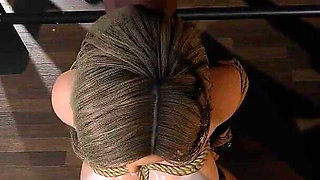 Double Penetration with Dildo in BDSM Bondage Sex