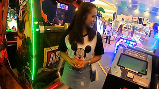 Young Thai MILF girlfriend jerks cock