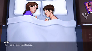 Stepmom share bed with stepson