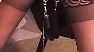 Mature Brunette MILF Bound and Pussy Spread Wide