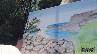 Alluring heartbreaker Sasha Coxx arousing POV video