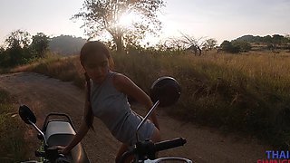 Asian babe gets naughty outdoors in steamy Thai POV reality