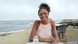 Weekend Fuckaway - Mike Angelo Fucks Young Perky Tits Ebony Teen 18+ Outdoors On The Beach