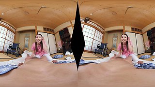 Attractive asian temptress VR exciting adult scene