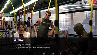 Step sister have a some fun with stranger guys in the bus