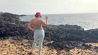 Beach Jeans Wetting - Sandy and Soaked