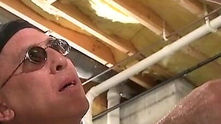 Hogtied Asian mature gets tits and pussy punished hard