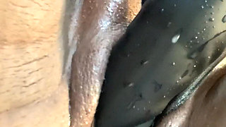 Closeup Squirting Pounding My Pussy with Monster Dildo
