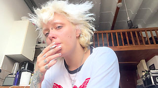 Smoking a Cigarette Lazy Coffee No Makeup