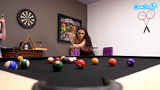 Amirah Sky and Lexi Lore Masturbate on the Pool Table