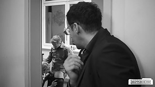 Mr Big's Blonde Allure Sparks Intense Passion in German Office