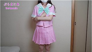 Introducing Underwear With No Bra And No Panties In T-back Pink Sailor Suit