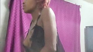 Black Whore Sucks & Fucks a Tiny White Cock at the Hostel