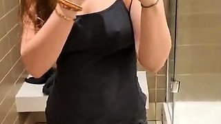 Dani Daniels masturbating in toilet