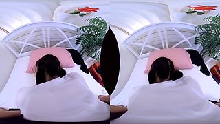 Delightful Japanese teen beauty horny VR video