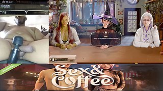 Horny girl shows off her coffee and hump gameplay in a cock cam session