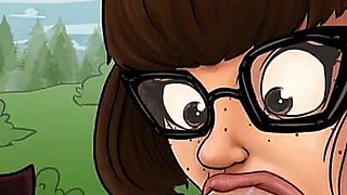 Velma the Submissive Slut - Facial & Deepthroat, Intensive Rough Deepthroat on Shaggy's Monster Cock - Velma Porn Game