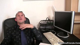 Job interview leads to threesome
