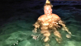 Skinny Dipping in the Aegean Sea in Greece at Night!