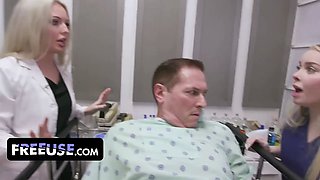 Thick cougar haley spades & missa mars get off the hook treatment from crank therapist