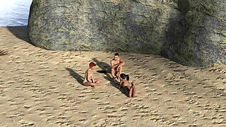 The East Block: Boyfriend Cheats His Girlfriend with Two Hotties on the Beach - Episode 34