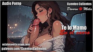 Novia Latina Caliente Te Hace Una Mamada En El Carro Mientras Llueve - Roleplay Espanol Teaser