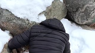 Hot POV homemade blowjob with brunette girlfriend